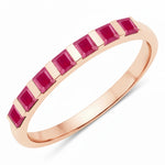 Square Cut Half Eternity Ring