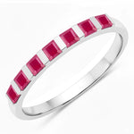 Square Cut Half Eternity Ring
