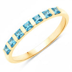 Square Cut Half Eternity Ring