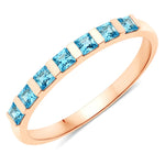 Square Cut Half Eternity Ring