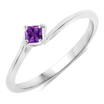 Square Cut Solitaire Ring