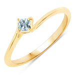 Square Cut Solitaire Ring