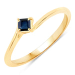 Square Cut Solitaire Ring