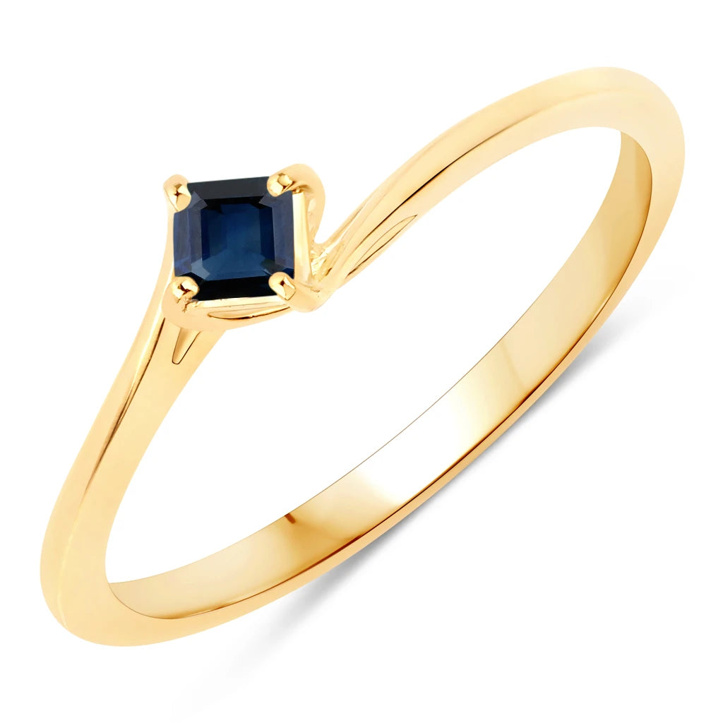Square Cut Solitaire Ring