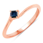 Square Cut Solitaire Ring