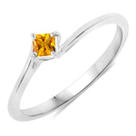 Square Cut Solitaire Ring