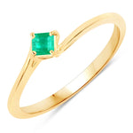 Square Cut Solitaire Ring