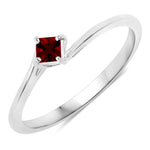 Square Cut Solitaire Ring