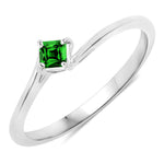 Square Cut Solitaire Ring
