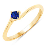 Square Cut Solitaire Ring