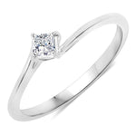 Square Cut Solitaire Ring