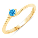 Square Cut Solitaire Ring