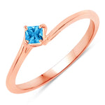Square Cut Solitaire Ring