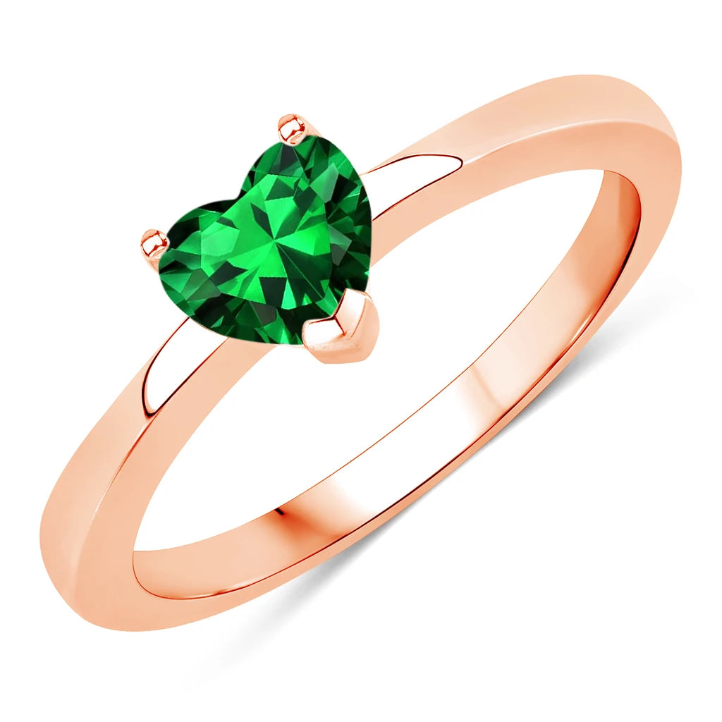 Heart Shaped Solitaire Ring