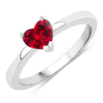 Heart Shaped Solitaire Ring