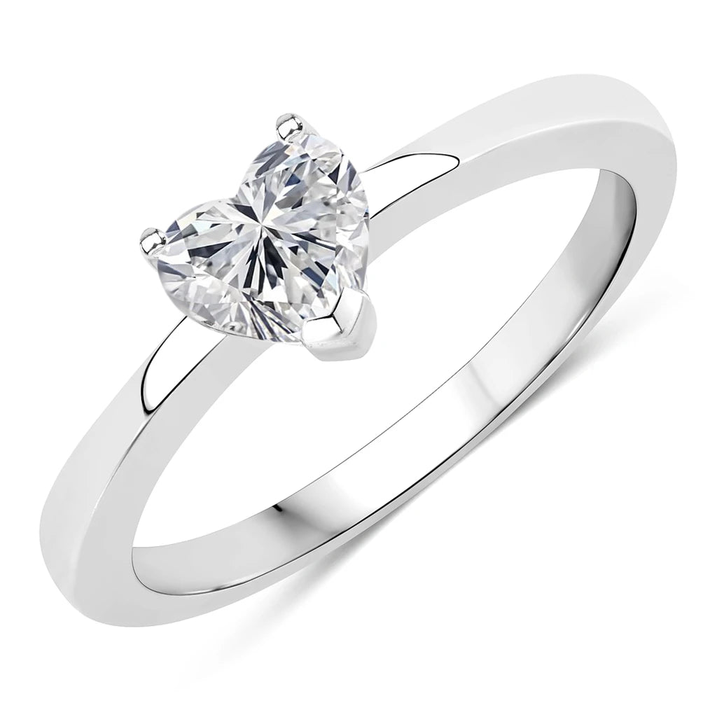 Heart Shaped Solitaire Ring