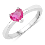Heart Shaped Solitaire Ring