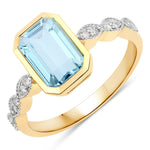 Victorian Emerald Cut Diamond Accent Ring