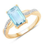 Twisted Emerald Cut Diamond Halo Ring