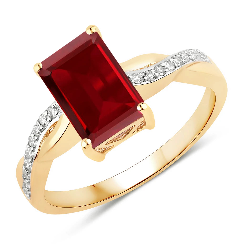 Twisted Emerald Cut Diamond Halo Ring