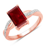 Twisted Emerald Cut Diamond Halo Ring