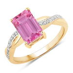 Twisted Emerald Cut Diamond Halo Ring