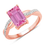 Twisted Emerald Cut Diamond Halo Ring