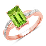 Twisted Emerald Cut Diamond Halo Ring