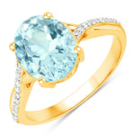 Twisted Detail Oval Cut Diamond Accent Ring
