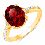 Twisted Detail Oval Cut Diamond Accent Ring