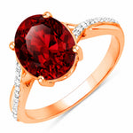 Twisted Detail Oval Cut Diamond Accent Ring