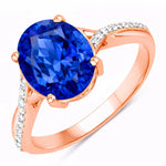 Twisted Detail Oval Cut Diamond Accent Ring