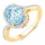 Unique Oval Cut Diamond Accent Ring