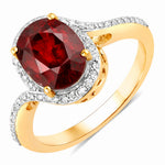 Unique Oval Cut Diamond Accent Ring