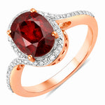 Unique Oval Cut Diamond Accent Ring