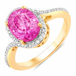 Unique Oval Cut Diamond Accent Ring
