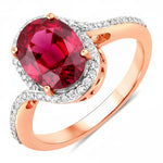 Unique Oval Cut Diamond Accent Ring