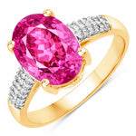 Cocktail Modern Oval Cut Diamond Accent Ring