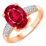 Cocktail Modern Oval Cut Diamond Accent Ring