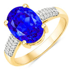 Cocktail Modern Oval Cut Diamond Accent Ring
