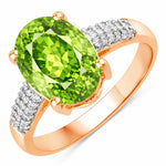 Cocktail Modern Oval Cut Diamond Accent Ring