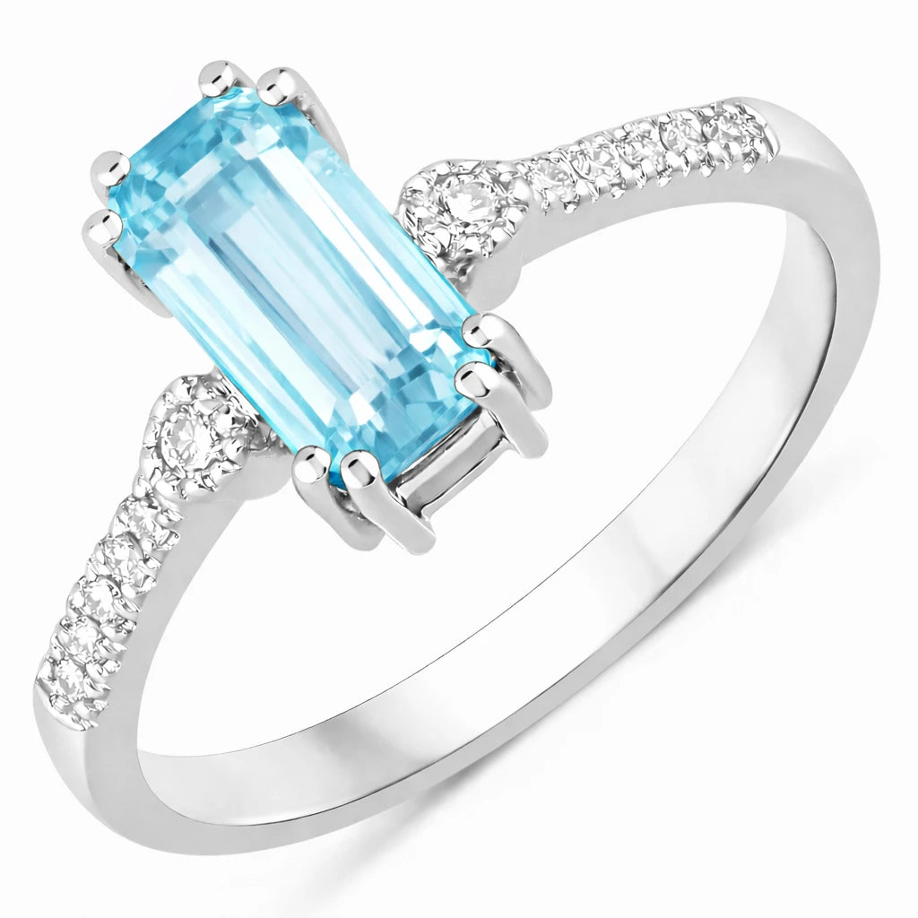 Modern Chic Octagon Cut Diamond Accent Ring