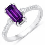 Modern Chic Octagon Cut Diamond Accent Ring