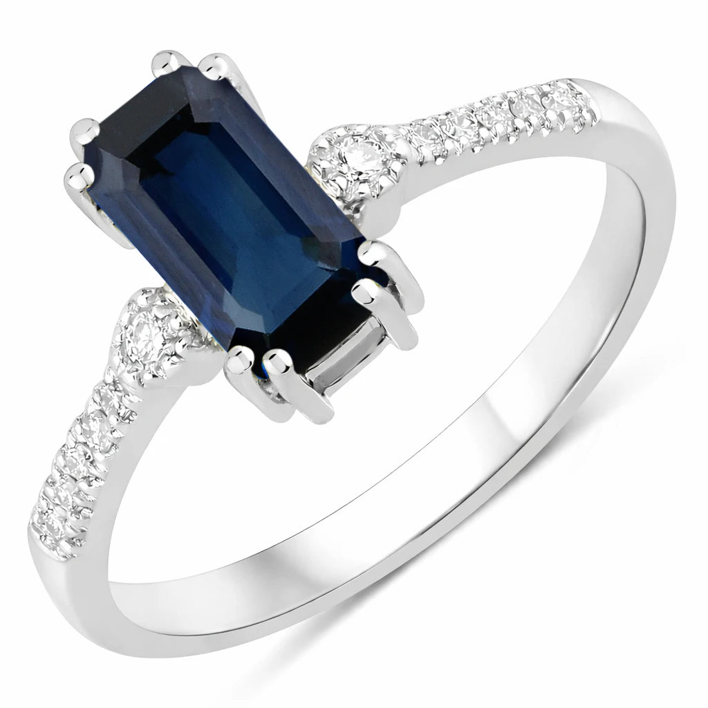 Modern Chic Octagon Cut Diamond Accent Ring