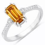 Modern Chic Octagon Cut Diamond Accent Ring