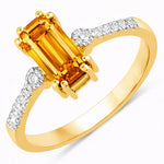 Modern Chic Octagon Cut Diamond Accent Ring