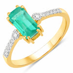 Modern Chic Octagon Cut Diamond Accent Ring