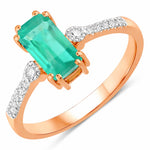 Modern Chic Octagon Cut Diamond Accent Ring