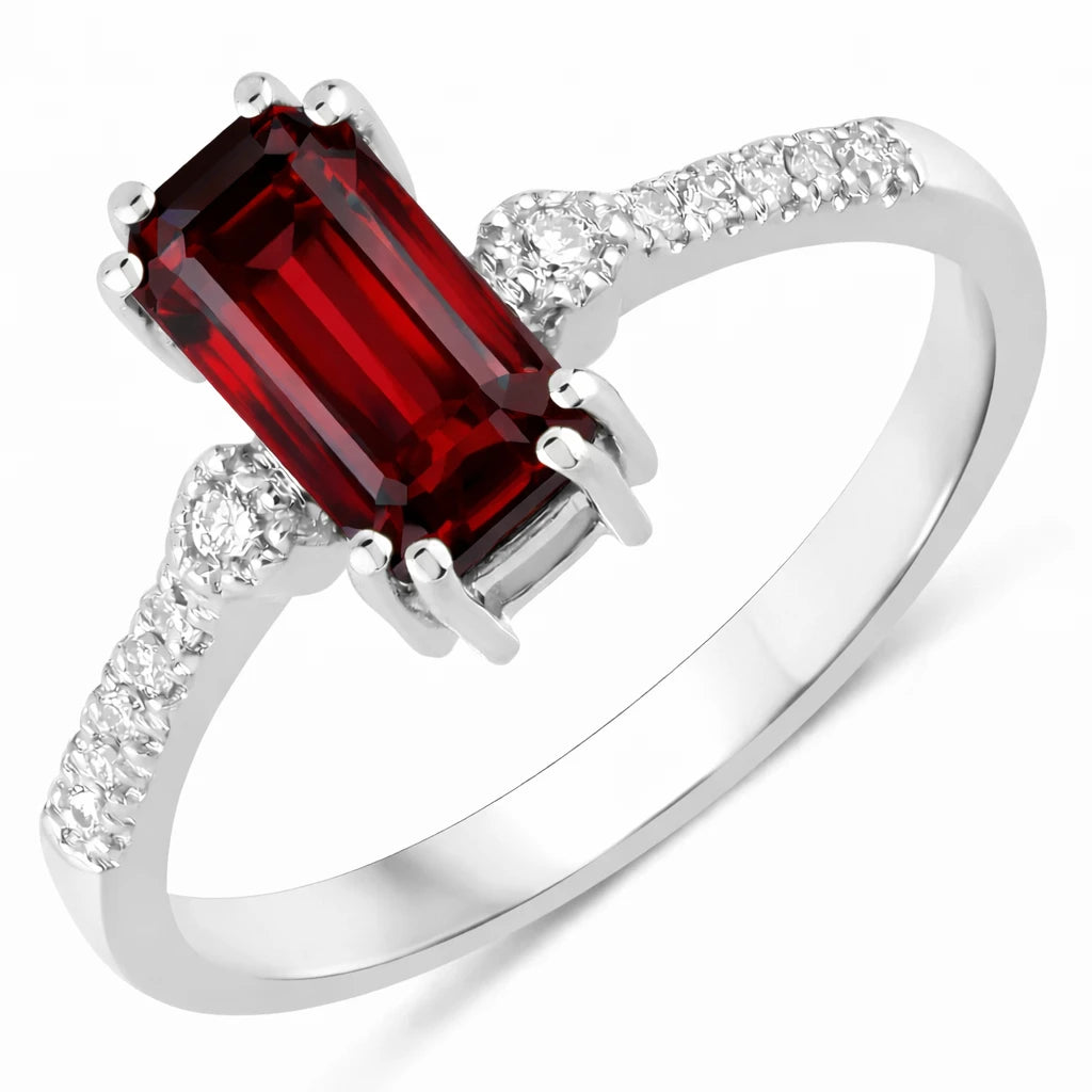 Modern Chic Octagon Cut Diamond Accent Ring