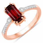 Modern Chic Octagon Cut Diamond Accent Ring
